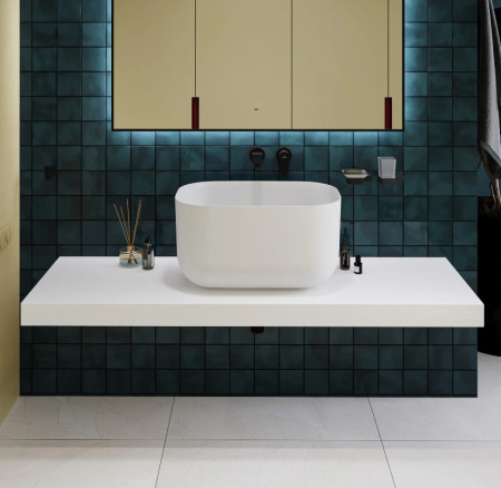 Раковина накладная Ai.Con Tesoro 60*40*32 см SA7711028SSM60, белая