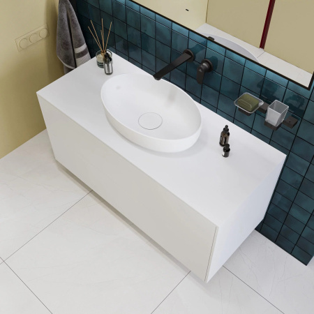 Раковина накладная Ai.Con Grape 55*36*12,5 см SA77110210SSM55, белая